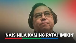 Nais nila kaming patahimikin Acierto humarap sa pagdinig ng House quadcomm  ABSCBN News [upl. by Louella]