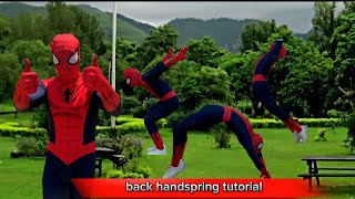 SpiderMan back handspring tutorial in playground parkour pov [upl. by Eckblad]