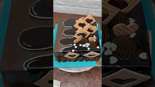 Square chocolate truffle cake decorating idea shorts viralvideo chocolatetrufflecake cake [upl. by Anaibaf]