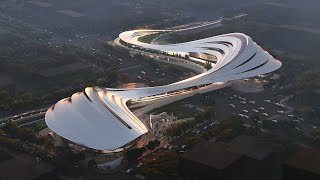 Zaha Hadid Architects designs Xian cultural centre to echo quotmeandering valleysquot [upl. by Gnuy]