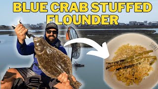 BIG FLOUNDER and Blue Crab Catch Clean Cook [upl. by Roanne]