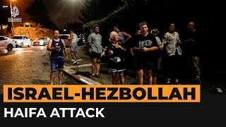 Hezbollah rocket attack on Haifa  Al Jazeera Newsfeed [upl. by Selinda]