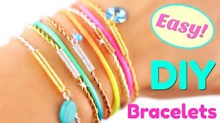 5 DIY Bracelets EASY DIY Bracelet tutorial  Handmade Bracelets [upl. by Norford]