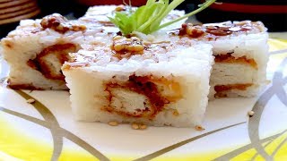 Chicken Katsu Sushi Cake Recipe with Sauce [upl. by Kinata]