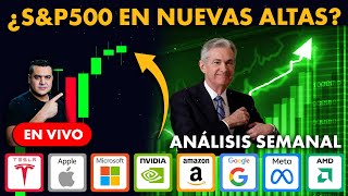 SENTIMIENTO ALCISTA En El SampP500 NVDA TSLA AAPL MSFT AMZN META GOOGL AMD [upl. by Liemaj]