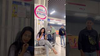 Metro station prank 😹 on Girls shorts funny prankdekhoindia prankvideo comedy prank yt [upl. by Claus]