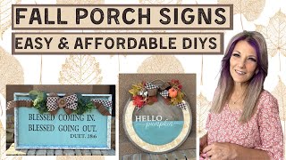 Affordable Fall signsDOOR SIGNSFarmhouse DecorWOOD ROUND DIY LEPOWER LAMP [upl. by Anrev]