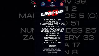 PSG LineUp footballshortsvideo [upl. by Normi]