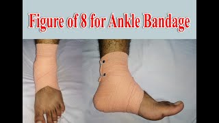 Figure of 8 for Ankle joint Bandage [upl. by Horn250]