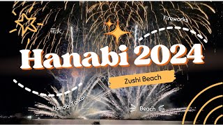 Fireworks Festival  Hanabi 2024  Zushi Beach  Hanabi Japan [upl. by Oivalf431]