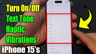 iPhone 1515 Pro Max How to Turn OnOff Text Tone Haptic Vibrations [upl. by Selbbep]