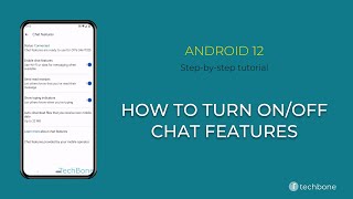 How to Turn OnOff Chat features Android 12 [upl. by Atorod]