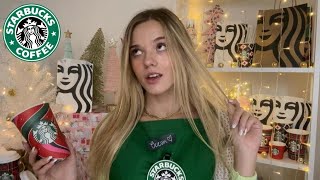 ASMR Sassy Starbucks Employee Roleplay 💚☕❤️ holiday edition [upl. by Aidne807]