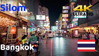 🇹🇭 Night walk in the Silom District of Bangkok 🇹🇭  DJI Osmo Pocket 3 [upl. by Hahnert862]