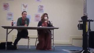 Max Mittelman and Erica Lindbeck doing Overwatch voices  Evillecon 2017 [upl. by Erotavlas]