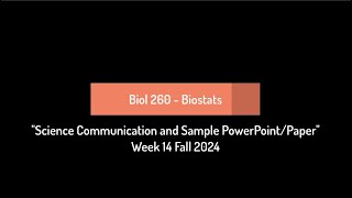 CSULB Biol 260 Fall 2024  Week 14 [upl. by Nowahs565]