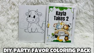 DIY party favor coloring pack🎉🎁diycoloringsheets [upl. by Leumhs82]