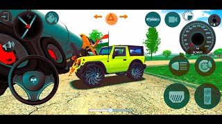 Dollar Song Modified Mahindra Yellow Thar😈 Indian Cars Simulator 3D  Android Gameplay [upl. by Refenej]