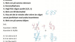 Högskoleprovet  KVA Jämföra bråk [upl. by Lattimer]