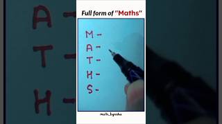 Full form of math lmaths funny full form heart touching trending comedy education yt fun [upl. by Bordy335]