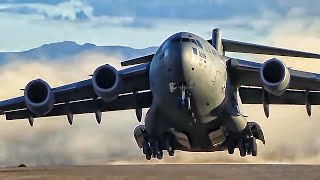 Jumbo U S Military Transport Plane • C17 Globemaster III [upl. by Arenahs]