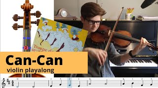 CanCan  easy violin playalong [upl. by Katee]