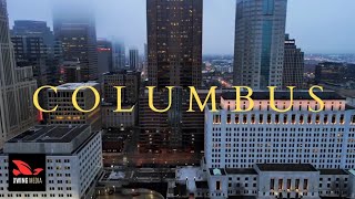 Drone Flight Downtown Columbus Ohio  4K Drone Footage [upl. by Islaen]