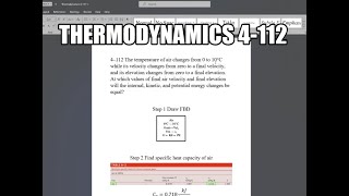 Thermodynamics 4112 The temperature of air changes from 0 to 10°C while its velocity changes from [upl. by Anin]