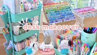 Desk  stationery organization makeover ✧･ﾟ⋆୨୧˚ [upl. by Mosenthal]