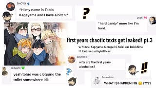 LEAKED Yamaguchi flirting with a bartender  Karasuno first years group chat exposed pt3 [upl. by Peursem90]