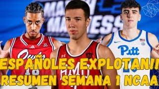 ESPAÑOLES EXPLOTAN ¡¡¡ SEMANA 1 NCAA  BABA MILLERALVARO FOLGUEIRAS 19 Y 13 CLASE DRAFT INCREIBLE¡¡ [upl. by Hummel928]