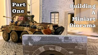 How to Build a MINIART Diorama building kit PART 1 [upl. by Nwahsauq]