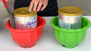 02 Ways To Make Cement Plant Pots From Household Items [upl. by Katha]