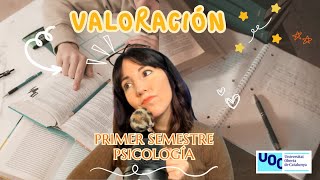 Valoración del primer Semestre de Psicología en la UOC  Notas Finales  Opinión asignaturas [upl. by Kiri574]