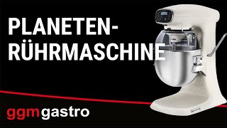 Planetenrührmaschine  12 Liter  mit Display amp Beleuchtung  Hellelfenbein  PRMF12H  GGM Gastro [upl. by Eddra]