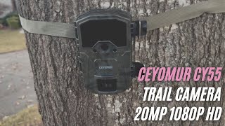 CEYOMUR Trail Camera CY55 20MP 1080P HD Review Test 2021  Night Vision No Glow Trail Camera [upl. by Eckmann664]