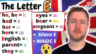 English Pronunciation  The Letter E  11 Ways to Pronounce the Letter E in English [upl. by Isoj]