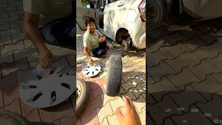 Aj khud car ka tyre change kiya minivlog dailyminivlog minivlogseries cartyre automobile [upl. by Irehc108]