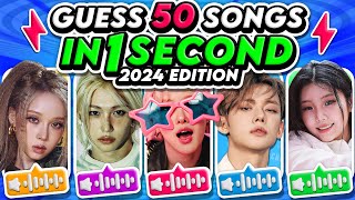 GUESS THE 50 KPOP 2024 SONGS IN 1 SECOND 🔥2024 EDITION KPOP GAME  KPOP QUIZ 🎮 [upl. by Susy]