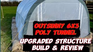 Outsunny 6x3 latest upgraded structure model build and initial review Starting a veg garden 11 [upl. by Eldridge]