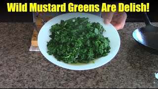 How to Prepare and Cook Wild Mustard Greens [upl. by Bridges]