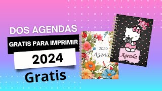 DIY agenda 2024 para imprimir gratis les regalo dos nuevas agendas [upl. by Luciano936]