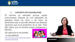 UTPL EDUCABILIDAD CCEEFILOSOFÍA DE LA EDUCACIÓN [upl. by Nitsej]