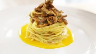 Tagliolini with Mushrooms Saffron and Parmesan Cream [upl. by Enened]