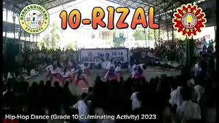 Grade 10 RIZAL Hiphop Dance Performance Culminating Activity 2023  AFGBMTS [upl. by Tigges]