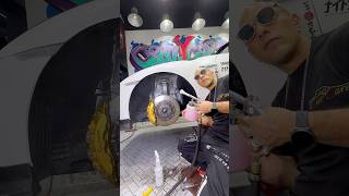 behind wheel detailing full short process  car wow super clean detailing crazy automobile [upl. by Crescantia965]