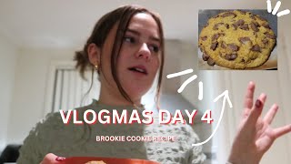 VLOGMAS DAY 4  Brookie Cookie Recipe [upl. by Ennasirk]