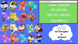 animal crossing new horizons species series squirrels [upl. by Gebhardt]