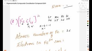 Organometallic Compounds  Coordination compoundsEANPart2ExamplesKannada Explanation [upl. by Bethanne51]