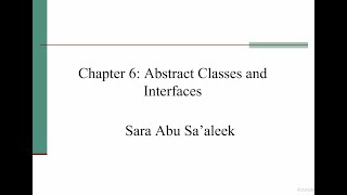 Abstract Classes and Interfaces  part 1 [upl. by Oniotna61]